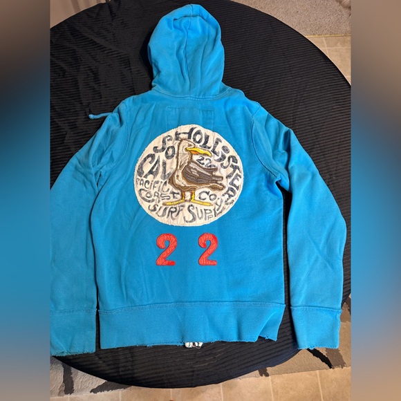 Hollister Kids Aqua Blue Hoodie - Picture 2 of 2